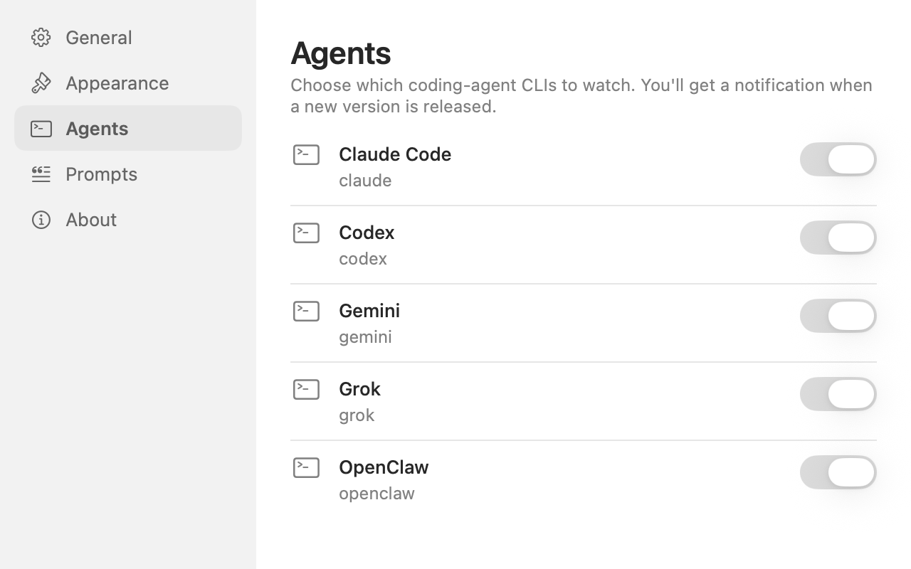 AgentHelper coding agents release view
