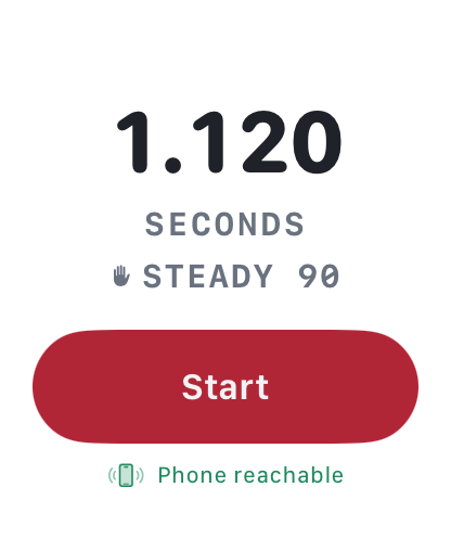 DownRangeHQ result on Apple Watch