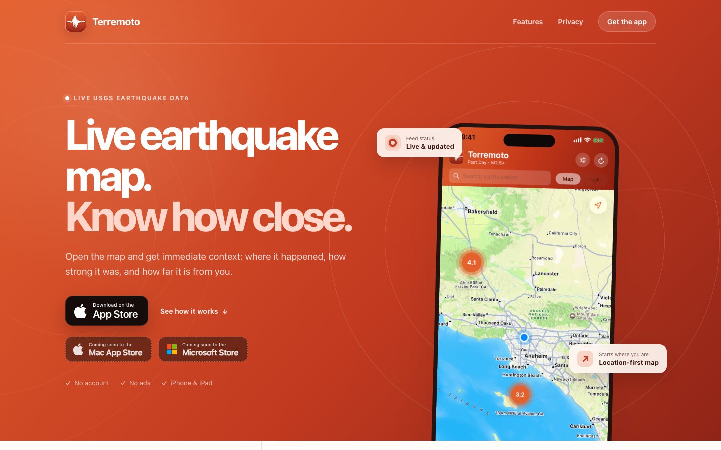 Terremoto website